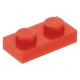 LEGO lapos elem 1x2, piros (3023)